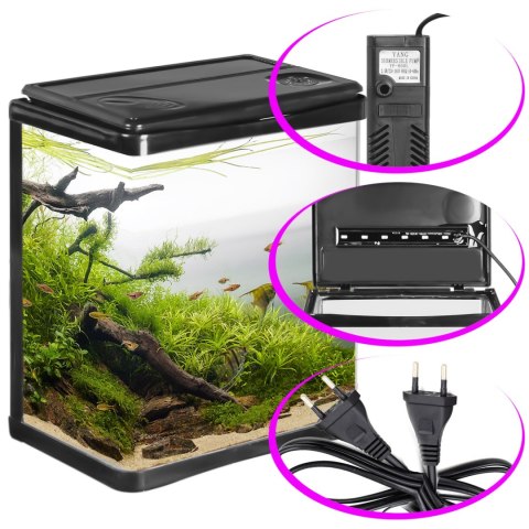 Kruger Meier Arona Aquarium 3l - akwarium zestaw czarny Kruger Meier Arona Aquarium 3l - akwarium zestaw czarny