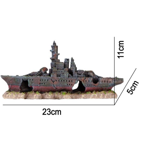 Kruger Meier Battleship - Statek do akwarium 23x5x11 cm Kruger Meier Battleship - Statek do akwarium 23x5x11 cm