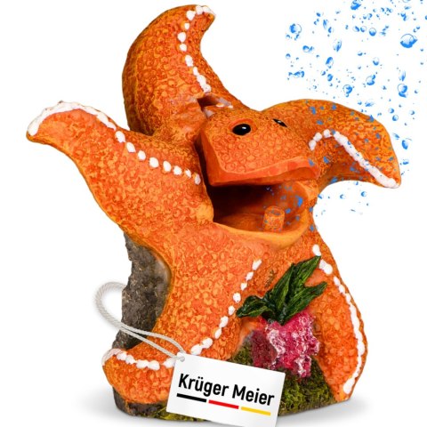 Kruger Meier Happy Starfish - Ozdoba do akwarium 10.5x6x11 cm Kruger Meier Happy Starfish - Ozdoba do akwarium 10.5x6x11 cm