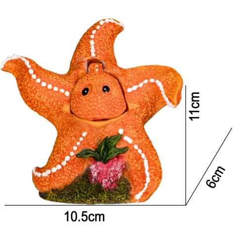 Kruger Meier Happy Starfish - Ozdoba do akwarium 10.5x6x11 cm Kruger Meier Happy Starfish - Ozdoba do akwarium 10.5x6x11 cm