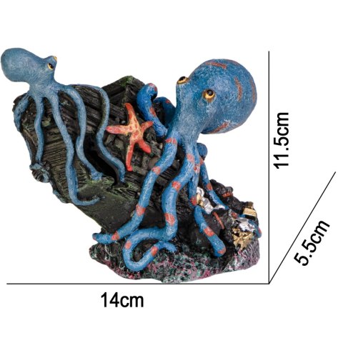 Kruger Meier Octopus Treasure - Dekoracja do akwarium 14x5.5x11.5 cm Kruger Meier Octopus Treasure - Dekoracja do akwarium 14x5.5x11.5 cm