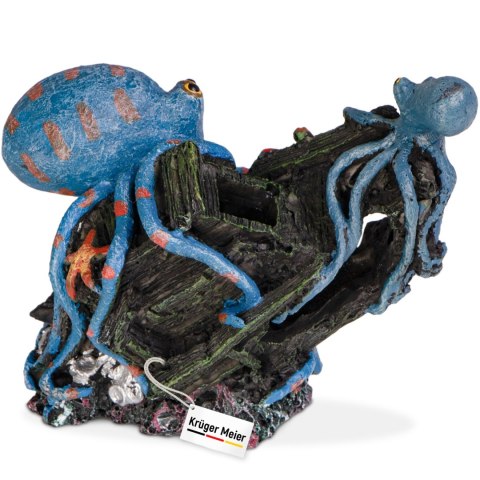 Kruger Meier Octopus Treasure - Dekoracja do akwarium 14x5.5x11.5 cm Kruger Meier Octopus Treasure - Dekoracja do akwarium 14x5.5x11.5 cm