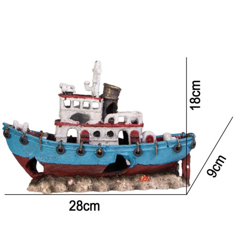 Kruger Meier Shipwreck - Statek do akwarium 28x9x18 cm Kruger Meier Shipwreck - Statek do akwarium 28x9x18 cm