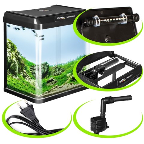 Kruger Meier Como Aquarium 16l - akwarium zestaw czarny Kruger Meier Como Aquarium 16l - akwarium zestaw czarny